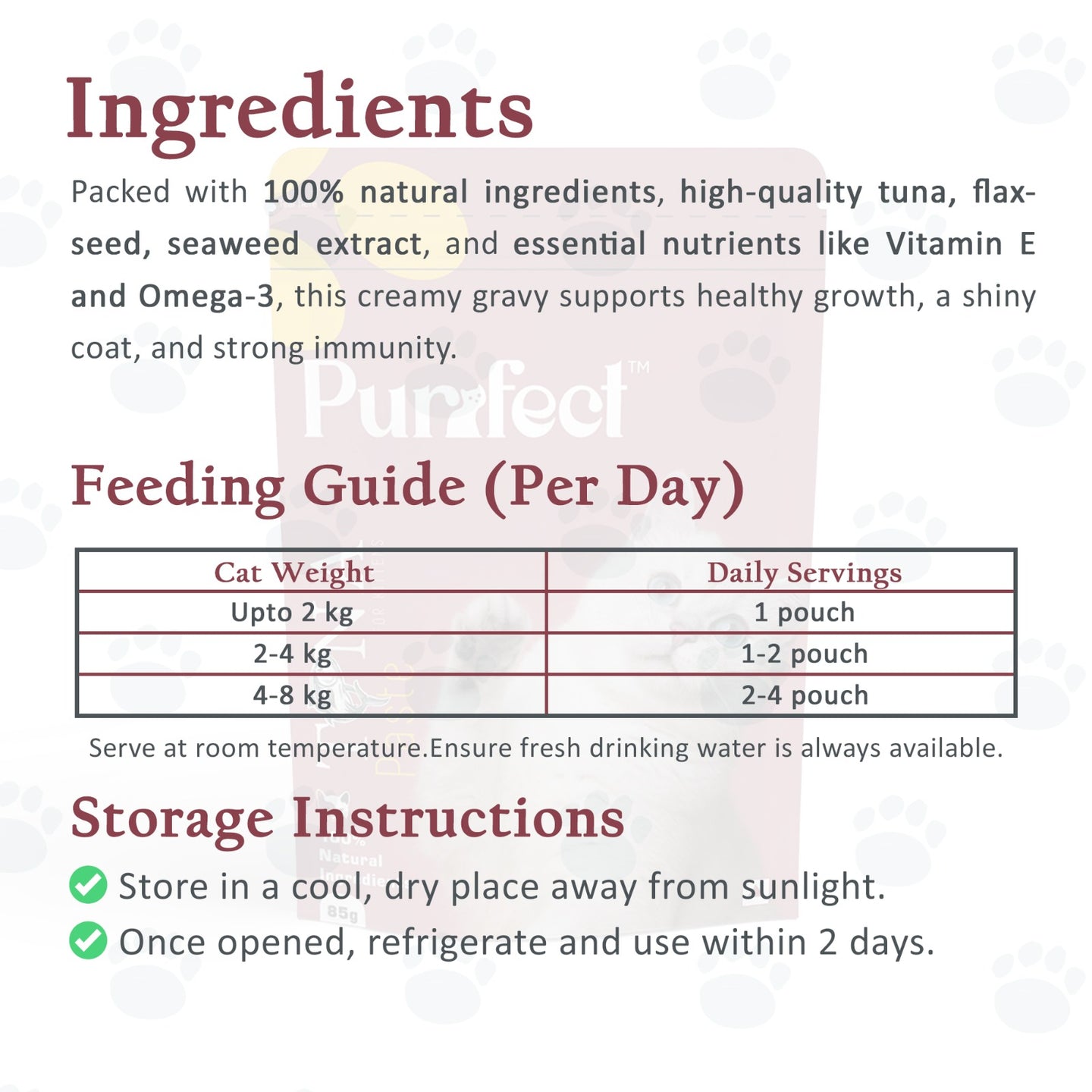 Purrfect Tuna Paste for Kittens (Energy booster) - 85g (Pack of 5)